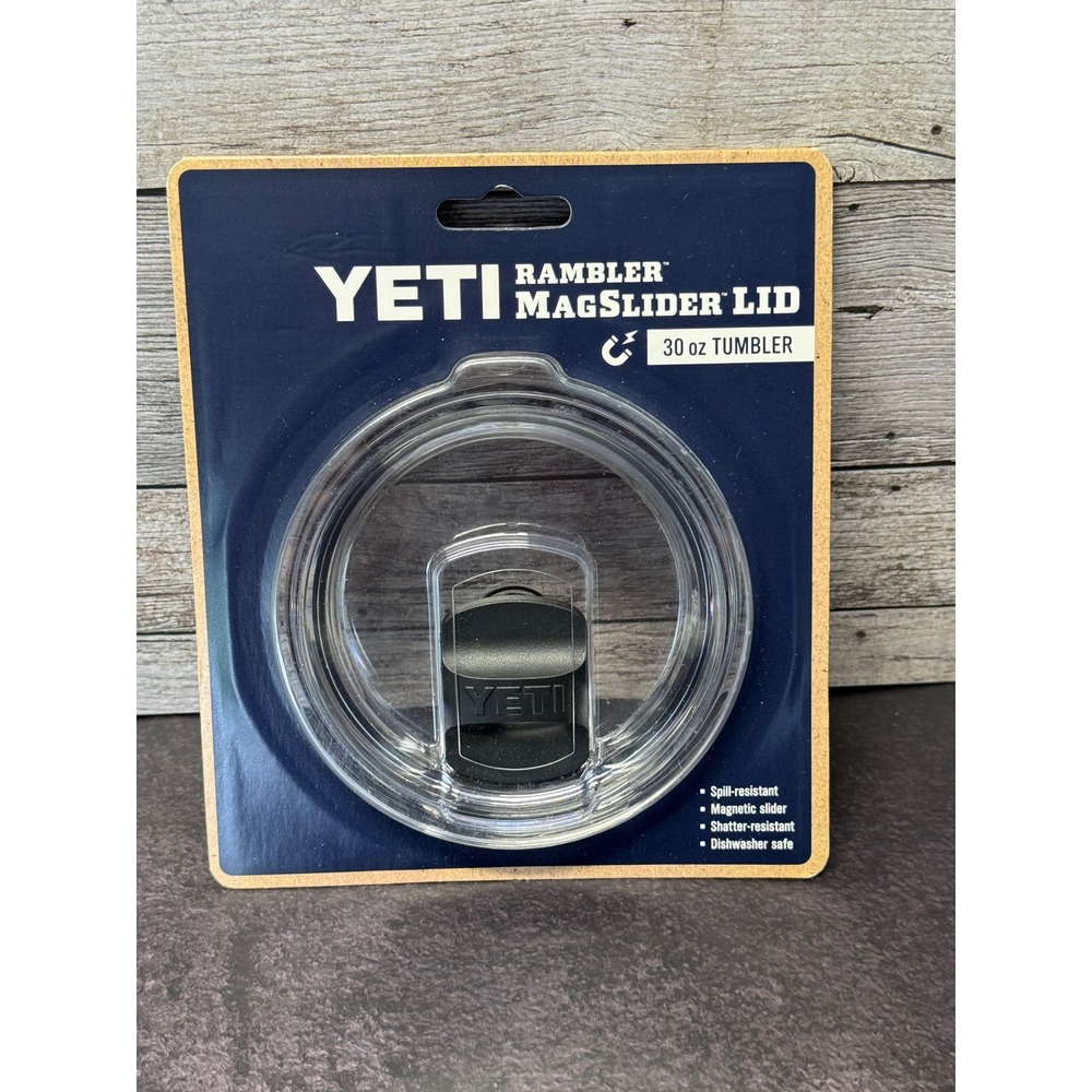 YETI Rambler MagSlider Lid for 30 oz Tumbler Clear Black Magnetic Replacement